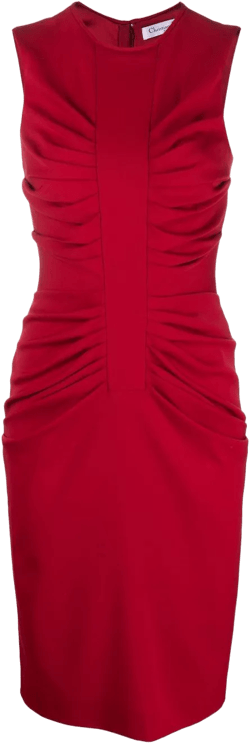 2010s ruched fitted dress