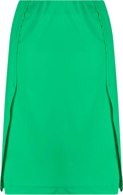 pleated-panel midi skirt