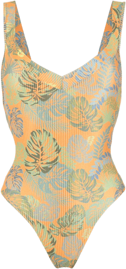 palm leaf print swimsuit