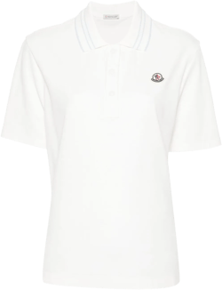 appliqué-logo cotton polo shirt