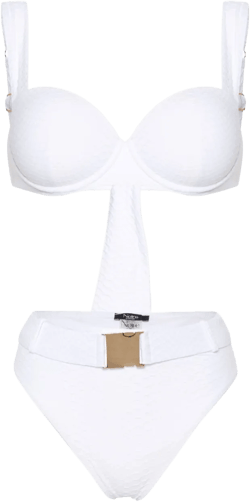 Nikki snakeskin-effect bikini set