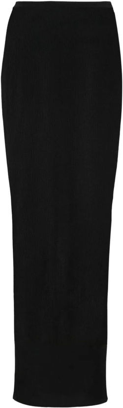 fine-ribbed maxi skirt
