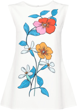 Hibiscus sleeveless tunic