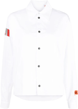 logo-patch cotton shirt