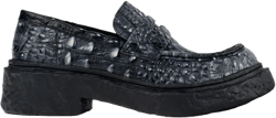 Vamonos croc-effect leather loafers