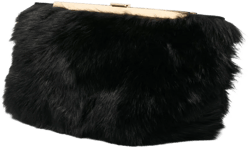 Aimee shearling clutch bag