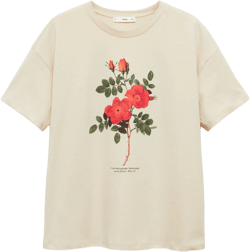 Floral-print cotton t-shirt