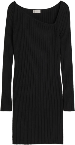 Rib-knit Bodycon Dress