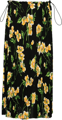 floral-print midi skirt