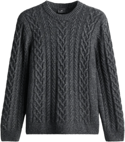 Regular Fit Cable-Knit Sweater