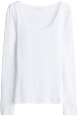 Lace-Trimmed Ribbed Top