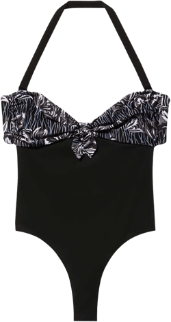 Fiori Di Loto-print swimsuit