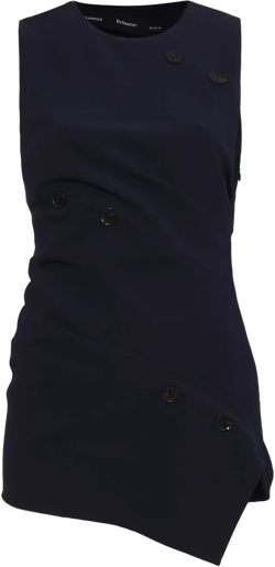 twisted-detail sleeveless blouse