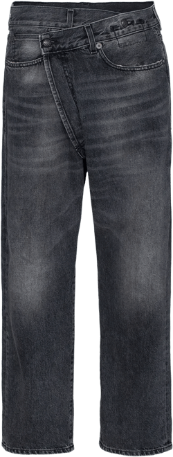 Leyton crossover-front jeans