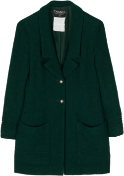 2000s CC logo-buttons wool jacket