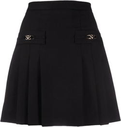 pleated mini skirt