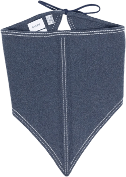 triangular denim scarf