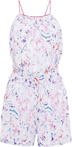graphic-print playsuit