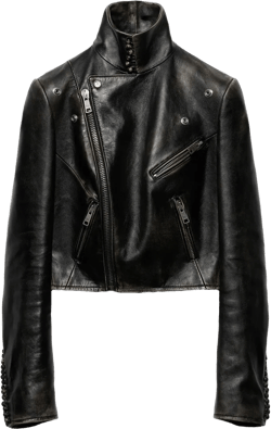 leather biker jacket