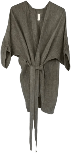 Women's Sanctuary Handmade Linen Kimono - Midnight Grey