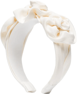 Triple Rosette silk faille headband