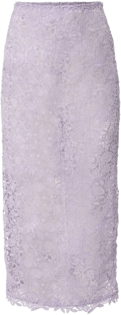 floral-lace midi skirt