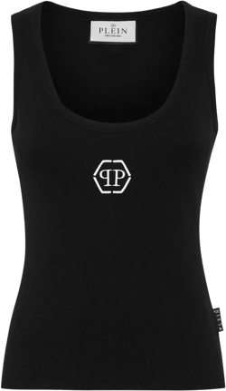hexagon-logo cotton tank top