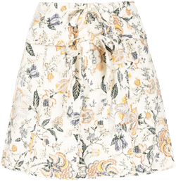 quilted silk miniskirt