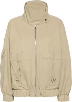 Quinto Funnel-neck Bomber Jacket In Green