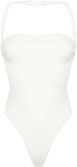 Couture halterneck swimsuit