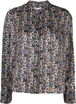 Leidy geometric-print long-sleeve shirt