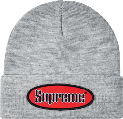 oval logo patch beanie