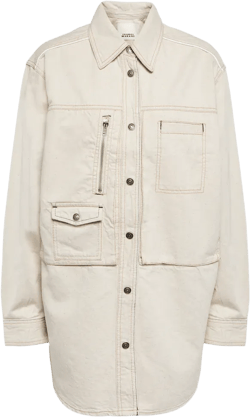 Pearl Denim Jacket In Ecru