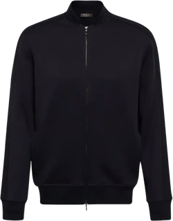 Whitney Cotton-blend Bomber Jacket In Navy