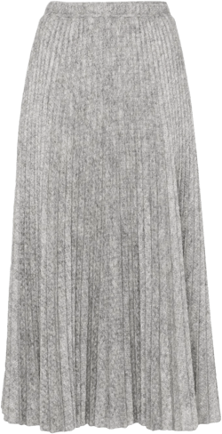 pleated midi skirt