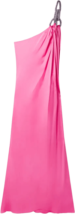 Falabella crystal-embellished satin gown