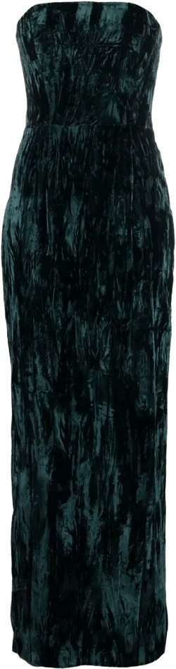 Samare velvet strapless gown