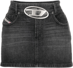 De-Ron S2 low-rise denim miniskirt