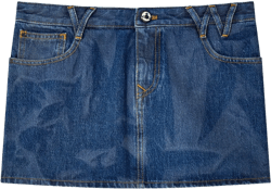 denim mini skirt