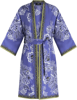 Kesa floral-print silk robe