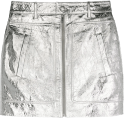 Jinette leather mini skirt