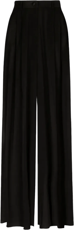 wide-leg stretch-silk trousers