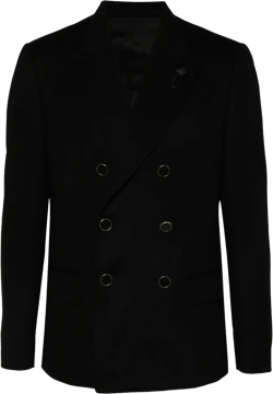 Virgin Wool Blazer In Black  