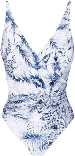 palm-tree print swimsuit 