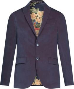 , Velvet Blazer, Man, Navy Blue, Size 52 In Navyblau