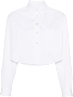 Fleora cropped poplin shirt