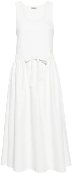 drawstring-waist midi dress