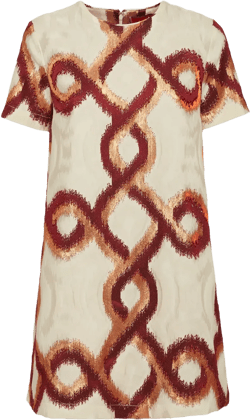 Mini Swing geometric-print short-sleeve dress