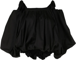 voluminous-shape cotton-blend blouse