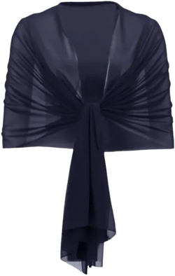 Wrap Cover-up In Navy In Blue